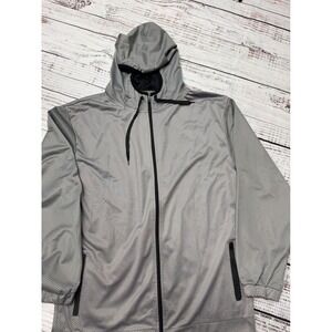 Cougar Sport XXL Gray Full Zip Hooded Lightweight Jacket Coat